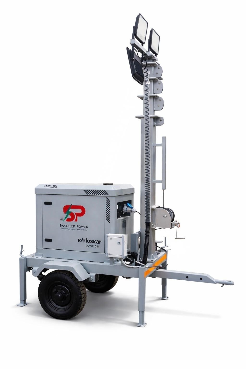 Mobile Lighting Tower with 5.5 kva DG Set